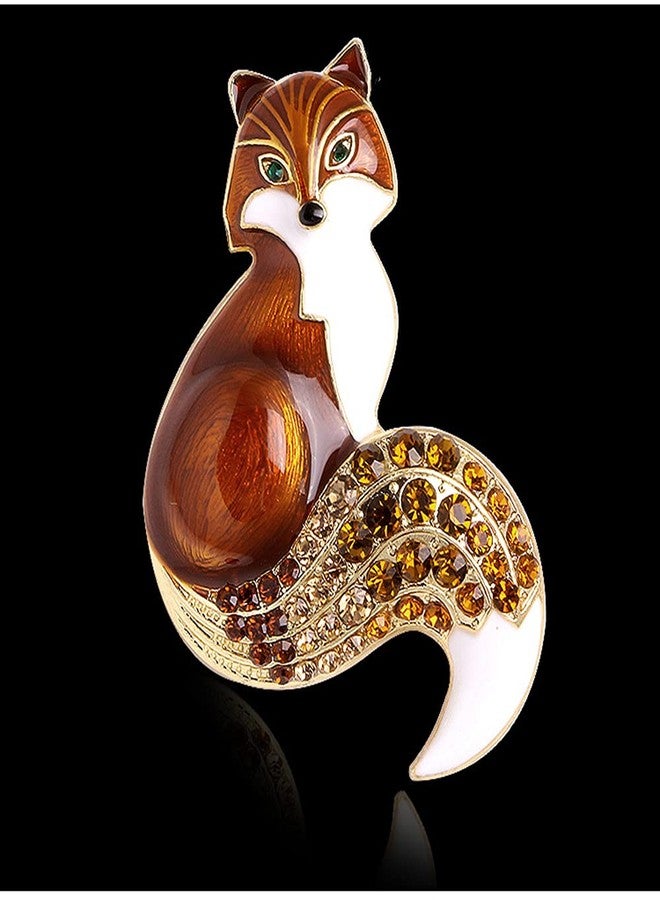 GUAFEIH Cute Animal Enamel Fox Brooch Pins Accessory for Backpacks Badges Hats Bags for Women Girls Kids (Brown) - Image 2